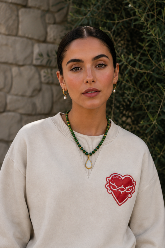 COLLIER JADE & NACRE